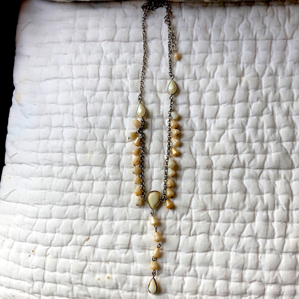 Shell and Pearl link necklace,